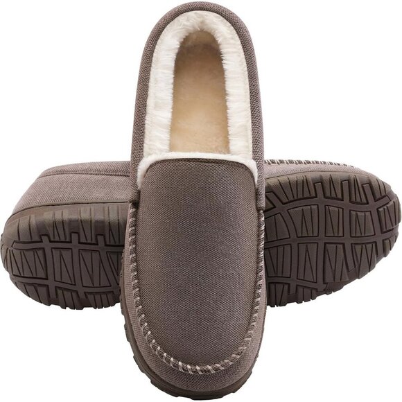 〽️Closed Toe Loafers Sneakers Men\'s Coffee Soft Plush Slip On Warm Comfortable